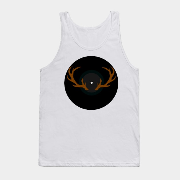 Vinyl Record - Reindeer Antlers Tank Top by SwasRasaily